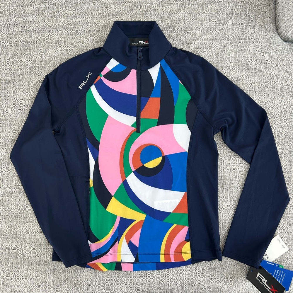 Polo Ralph Lauren RLX Girls Medium (8-10) Longsleeve 1/4 Zip Pullover NEW